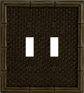 Bamboo Weave Antique Brass 2Toggle