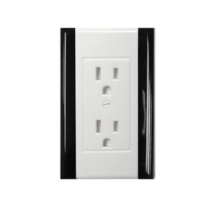 Plastic White with Black Wallplates sides - 10-83TT