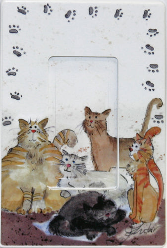 Plastic Screwless Wallplate, Cat Fest 1Rocker Wallplate