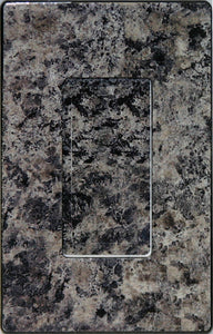 Plastic Screwless Wallplate, Granite Boreal Brown 1Rocker