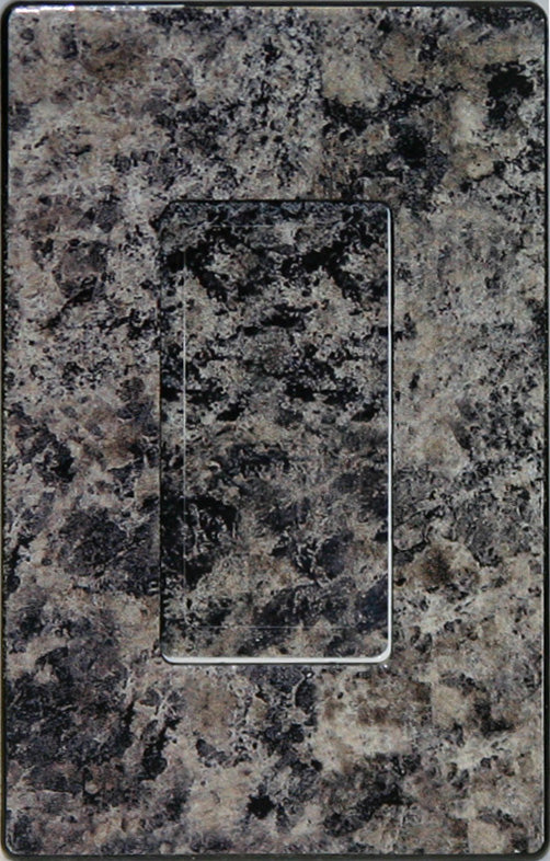 Plastic Screwless Wallplate, Granite Boreal Brown 1Rocker