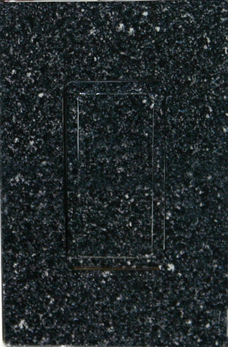 Plastic Screwless Wallplate, Granite Lava Black 1Rocker