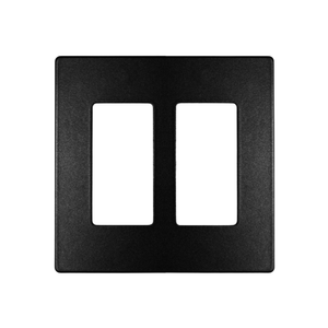 Onix Black Screwless Plastic Double Rocker Wall Plate
