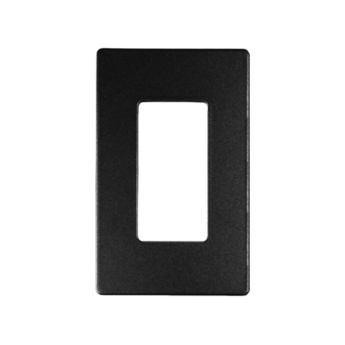 Onix Black Screwless Plastic Single Rocker Wall Plate