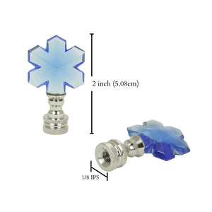 Blue Crystal Snowflake Finial - LA503