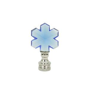 Blue Crystal Snowflake Finial - LA503