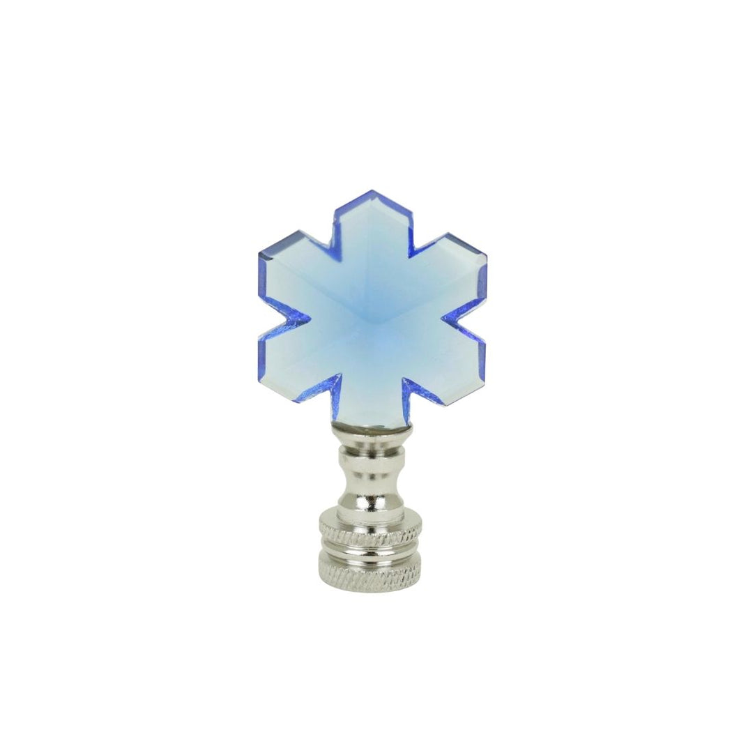 Blue Crystal Snowflake Finial - LA503