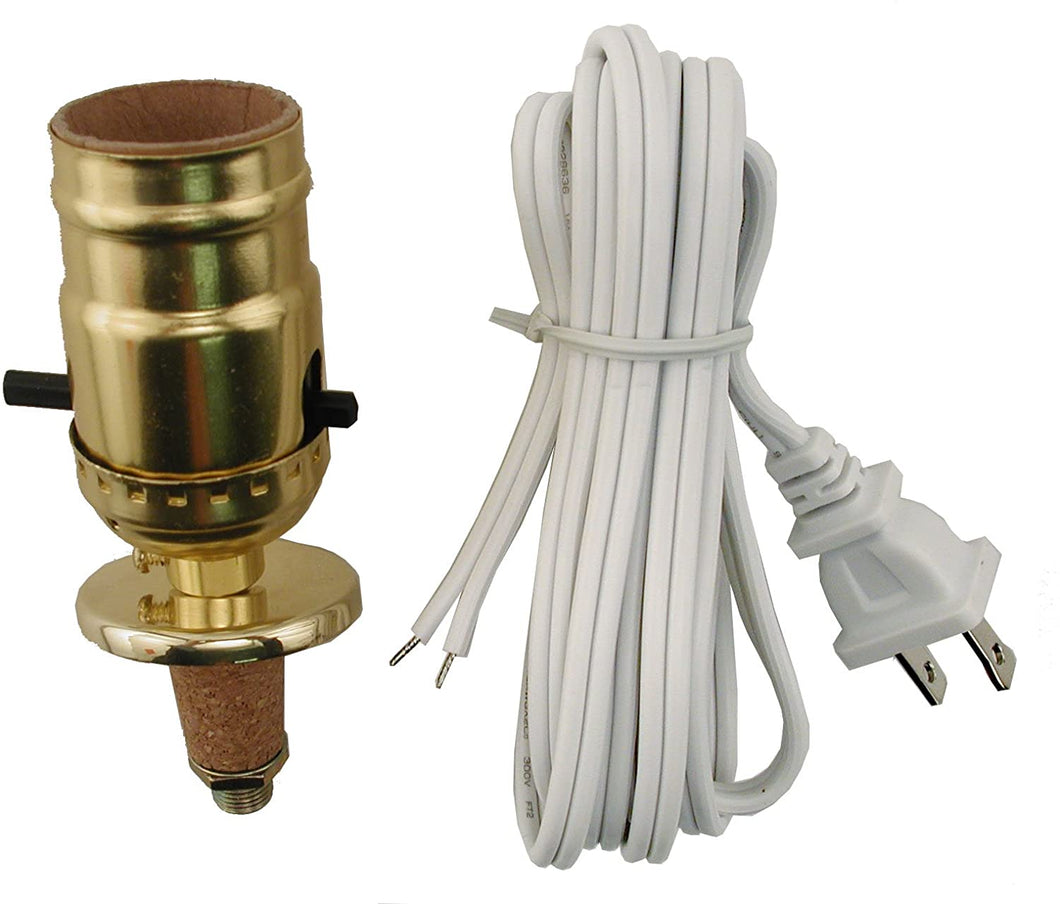 Brass Socket with Cord Set for Lamp - LA802