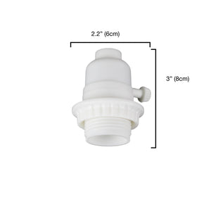 White Turn Knob Tri-Socket - LA934