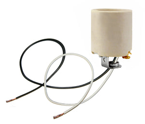 Porcelain Socket W/Leads - LA991